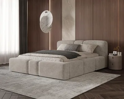 Produktbild von Chilly Monte Polsterbett 200x200 mit Bettkasten & Stauraum – Designer Doppelbett mit stabilem Metallrahmen - Perfect Harmony 04