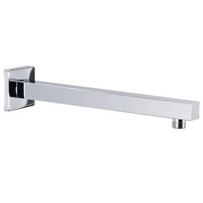 Image de vidaXL Bras de douche carré acier inoxydable 201 argent 30 cm