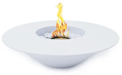 Produktbild von SANTORINI Weißer runder Bioethanol-Gartenkamin D.60