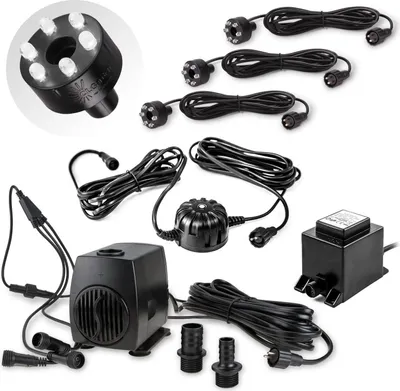 Produktbild von CLGarden Springbrunnen Pumpe SP3-L mit 3x Beleuchtungen und Lichtsensor 1300Liter