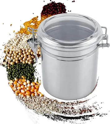 Zdjęcie produktu dla Szczelny pojemnik do przechowywania - Pojemnik na kawę ze stali nierdzewnej - 1400 ml