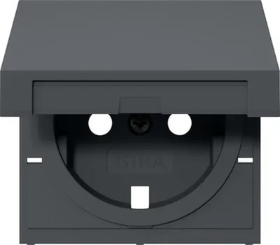 Productafbeelding van GIRA wandcontactdoos, type Abd. SCHUKO, antraciet, artikelnummer 492228