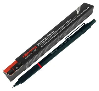 Image de Rotring 1904258 ROTRING Feinminenstift rapid PRO Matt Schwarz FM 0,5mm