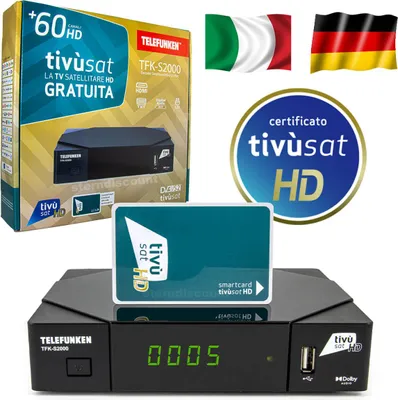 Produktbild von Tivùsat HD-SAT-Receiver mit Tivusat Karte HD TFK-S2000 Full HDTV