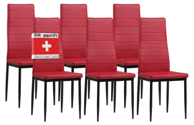 Produktbild von Esszimmerstühle MILANO, 6-er SET, Rot