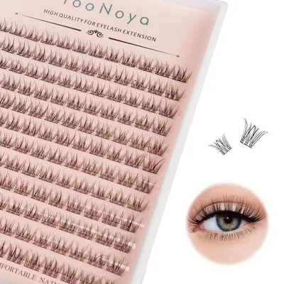 Produktbild von Wimpern Einzeln 144 Stück 10mm C Curl Wispy Lashes DIY Wimpernverlängerung Thin Band