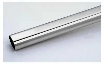 Produktbild von Schrankrohr Garderoben Kleiderstange oval Metall vernickelt 1200mm 22 x 15 mm