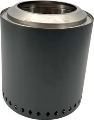 Produktbild von Feuerstelle Feuerschale Feuerring Edelstahl anthrazit doppelwandig raucharm Höhe 28cm 2742-02