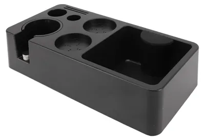 Kaffee-Tamping-Station, ABS, matt-schwarz, 31x15 cm, 1067 g