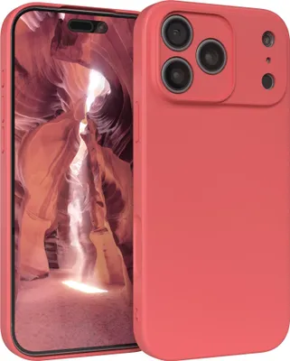 Obrázok produktu pre EAZY CASE - TPU puzdro pre Apple iPhone 17 Pro Max, TPU puzdro odolné proti nárazom, mäkký kryt s ochranou fotoaparátu, silikónové puzdro v červenej farbe