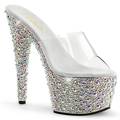 Obrázok produktu pre BEJEWELED-701MS Dámske mokasíny Pleaser, Transparent EU 37, US 7