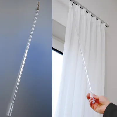 Produktbild von Schleuderstab Gardinenstab (95 cm) Transparent zum bewegen von Vorhängen