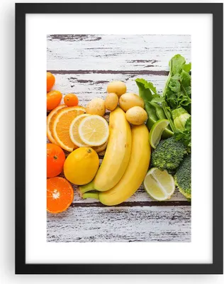 Produktbild von Gerahmtes Poster - Schwarzer Rahmen - Essen Gemüse Essen frisch - 30x40 cm - Wand Bild - Wanddeko - Wandbilder - Wandposter - Bilderrahmen - Bilder - Kunstdruck - Wandbild - P2BPA30x40-2888