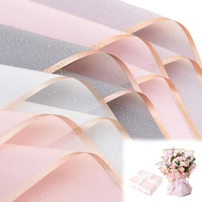 Produktbild von PolkaHome® Wasserfestes Geschenkpapier für Blumen – 10 Stück (58 x 58 cm), Mehrfarbig