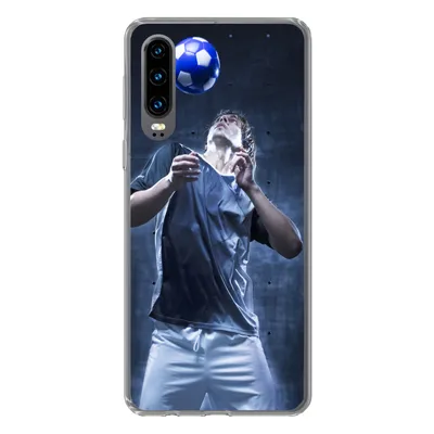 Produktbild von MuchoWow® Handyhülle Schutzhülle Hülle für Huawei P30 Hochbegabter Fußballer Silikon Softcase Handy Hülle - Kartenbesitzer