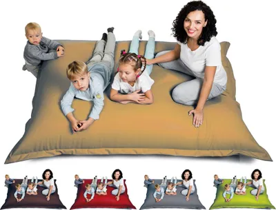 Produktbild von sunnypillow XXL Sitzsack Sitzkissen aus Kunstleder Outdoor & Indoor 180 x 145 cm mit 380L Styropor Füllung Sessel für Kinder & Erwachsene Sofa Beanbag viele Farben und Größen zur Auswahl Gelb