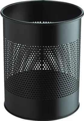 Image de Durable 3310 01 Corbeille à papier ronde en métal 15 litres, P 165 mm, noir