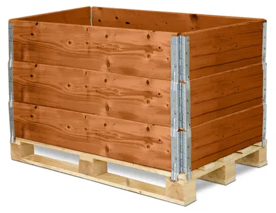 Produktbild von Garronda 3 Stück Holzaufsatzrahmen für Palette Aufbewahrungskiste aus Holz Palettenaufsatzrahmen Holzkiste Braun