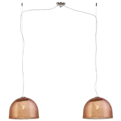 Produktbild von Brilliant Pendelleuchte Sky Kupfer/Chrom 2-flammig max. 2 x 60W E27 kürzbar
