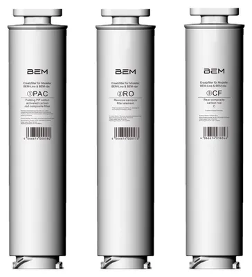 Produktbild von BEM LINA und IDA 3er-SET Ersatzfilter (RO, PAC und CF) für BEM Lina und Ida Wasserfilter