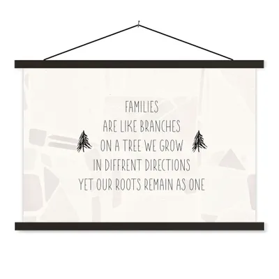 Produktbild von MuchoWow® Textilposter Zitate - Familie - Sprichwörter 120x80 cm mit schwarzem Rahmen - Wanddeko