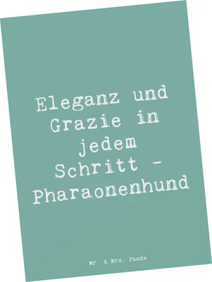 Produktbild von Mr. & Mrs. Panda Postkarte Spruch Eleganter Pharaonenhund - Meeresbrise - Geschenk, Hundeliebhaber, Jagdhund, bildkarte, Ansichtskarten, Ansichtskarte, Hunde, Grußkarte