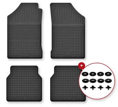 Image de Tapis de sol en caoutchouc pour Renault 5 II 1986-1993 (hayon) – 4 pièces, noirs, semi-universel, adapté