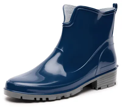 Image de Bottes courtes en caoutchouc pour femmes Ladeheid LA-930 (bleu foncé, 42)