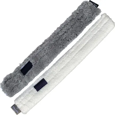 Produktbild von FenWi Ersatz-Wischbezug für Fensterwischer 2er-Set, Putzrolle 45/50cm I Mikrofaser Einwaschbezug für 2in1 Fensterabzieher zur Fensterreinigung