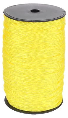 Produktbild von 1/4 Zoll Geflochtenes Nylonseil - Multifunktional für Camping und Handwerk - Gelb