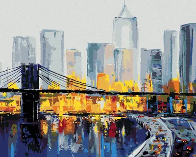 Produktbild von Diamondi - Diamond painting - BELEBTER NEW YORK, 40X50 cm, mit Keilrahmen (bereits gespannt)