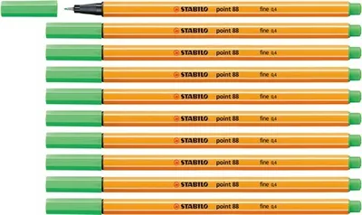 Produktbild von Fineliner - STABILO point 88 - 10er Pack - smaragdgrün hell