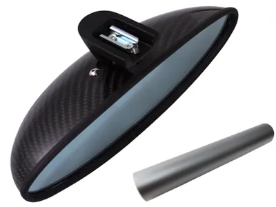 PREMIUM Spiegel Innenspiegel Design Folie Set in Grau Matt für viele Fahrzeuge – Produktansicht