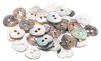 Produktbild von Perlmuttknöpfe, 30 Stück, 11,25 mm, herzförmig, zum Nähen und für DIY-Projekte