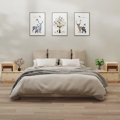Image de vidaXL Tables de nuit 2 pcs. 60x34x51 cm pin massif