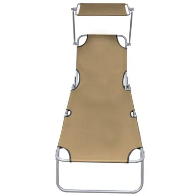 Zdjęcie produktu dla VidaXL 47773, Lounge, Obite siedzisko, Aluminium, Poliester, Szarobrązowy, 120 kg, 575 mm