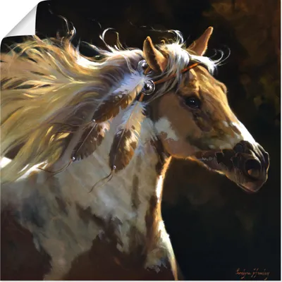 Produktbild von ARTland Poster Geisterpferd Größe: 50x50 cm