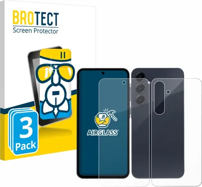 Produktbild von 3x BROTECT Schutzglas für Samsung Galaxy A55 5G (Display+Rückseite) Schutzfolie Panzer Folie Glas Display Schutz klar