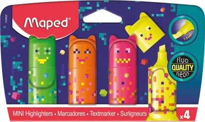 Produktbild von Maped 743602, 4 Stück(e), Gelb, Pink, Orange, Grün, Meißel, 1 mm, 5 mm