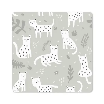 Produktbild von MuchoWow® Mauspad Mousepad Muster - Leopard - Blätter 30x30 cm - Mousepads - Maus Mat - Pad - Mausunterlage - Gaming