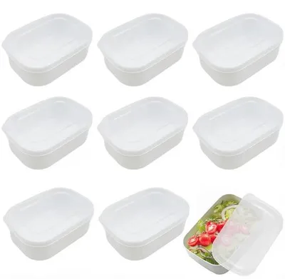 Obrázek produktu pro Malá sada 8 plastových nádob o objemu 280 ml na svačiny, ovoce a bylinky