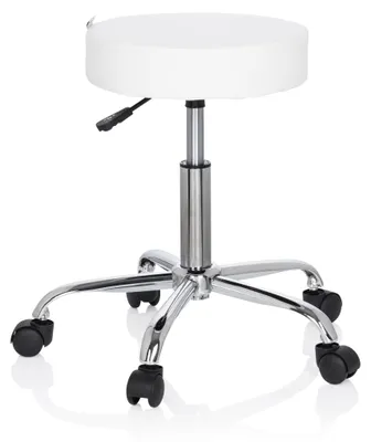 Bürodrehstuhl Operator II, Kunstleder weiß, höhenverstellbar, 120 kg