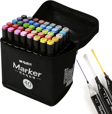 Produktbild von Zweiseitiger Kunstmarker 40 Farben M&G