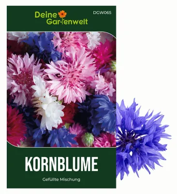 Produktbild von Kornblume Gefüllte Mischung Samen - Centaurea cyanus - Kornblumensamen - Blumensamen - Saatgut für 100 Pflanzen