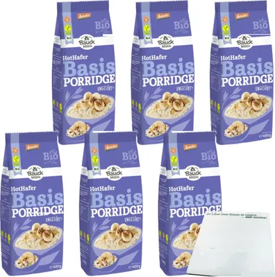 Produktbild von Bauck Hot Hafer Basis glutenfrei VPE (6x400g Packung) + usy Block