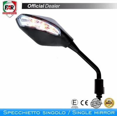 Zdjęcie produktu dla FAR 7457 Uniwersalne lusterko na lewą kierownicę, czarne