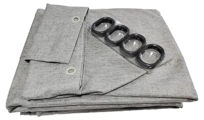 Image de Rideau de douche en coton, 1,8 x 2 mètres, imperméable, résistant à la moisissure, pour la salle de bain