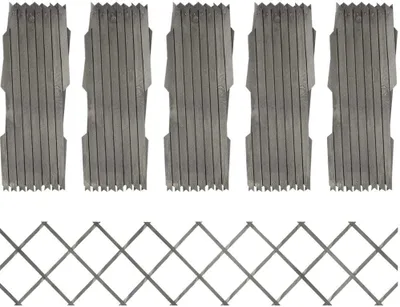 Image de Clôture à treillis 5 pcs Gris Bois de sapin massif 180x30 cm