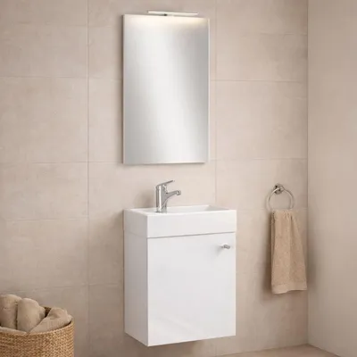 Produktbild von Badmöbel-Set Georgy 45 cm mit LED-Spiegel & Softclose