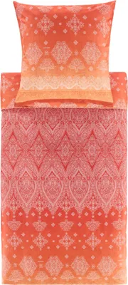 Produktbild von Bassetti Satin-Bettwäsche-Garnitur KERALA Farbe O1 ORANGE Größe 135x200+80x80